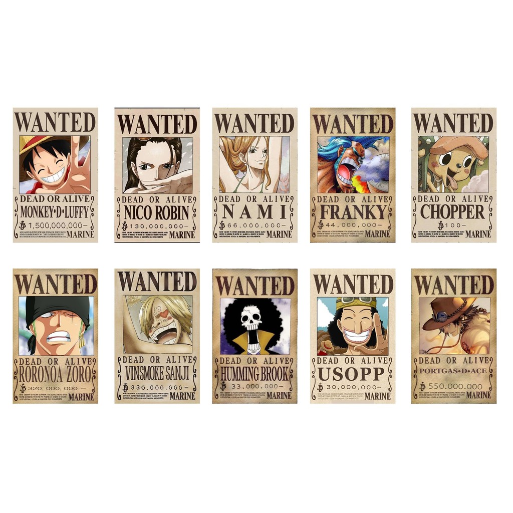 Onepiece wanted poster A4 size with glossy photo top | Shopee Philippines