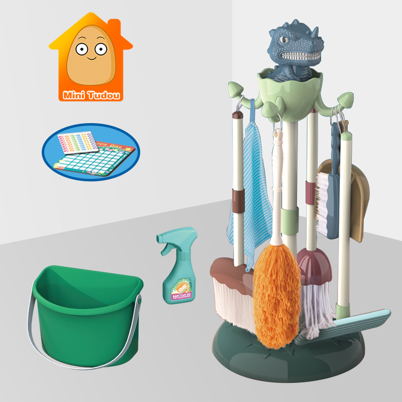 children's brush and mop set