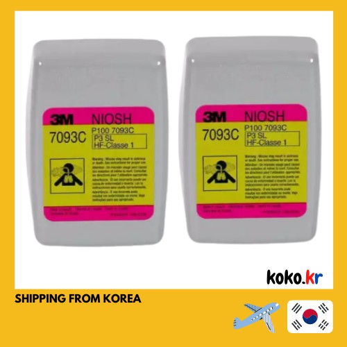 3M 7093C Hydrogen Fluoride Cartridge Filter , P100 (2pcs per pack) Made ...
