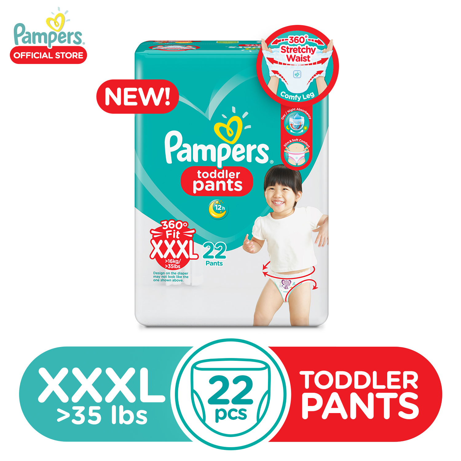 Pampers Baby Dry Diaper Pants XXXL 22s - Shopee Philippines