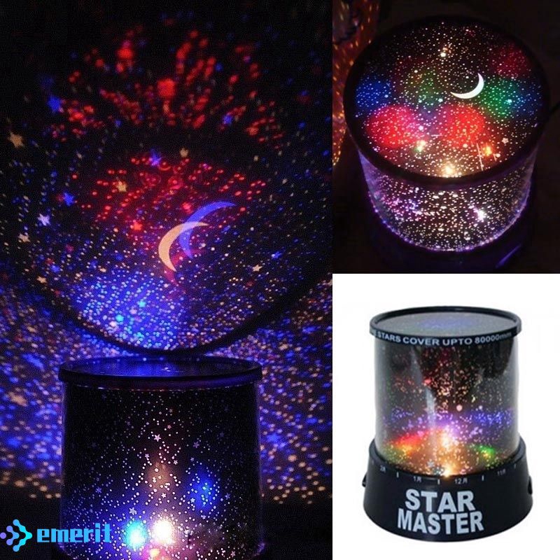 1pc Amazing Romantic Starry Night Light Colorful LED Star Projection