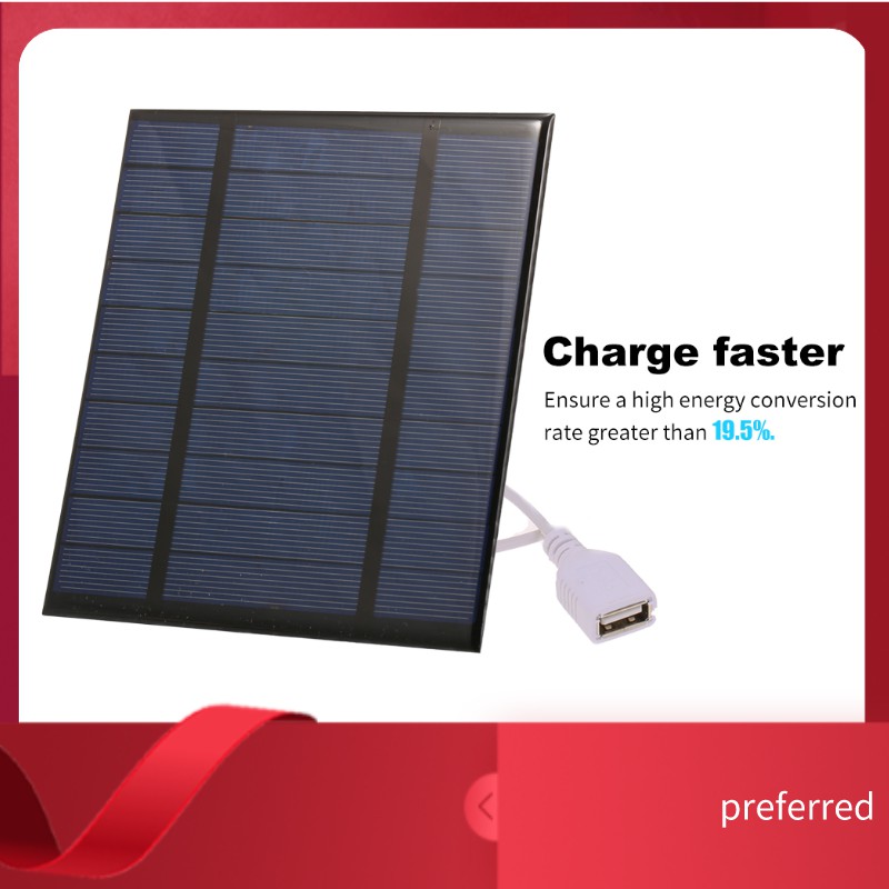 Solar Panel Board Charging Device for Phone Camping 2.5W 12V Waterproof Solar Panel 