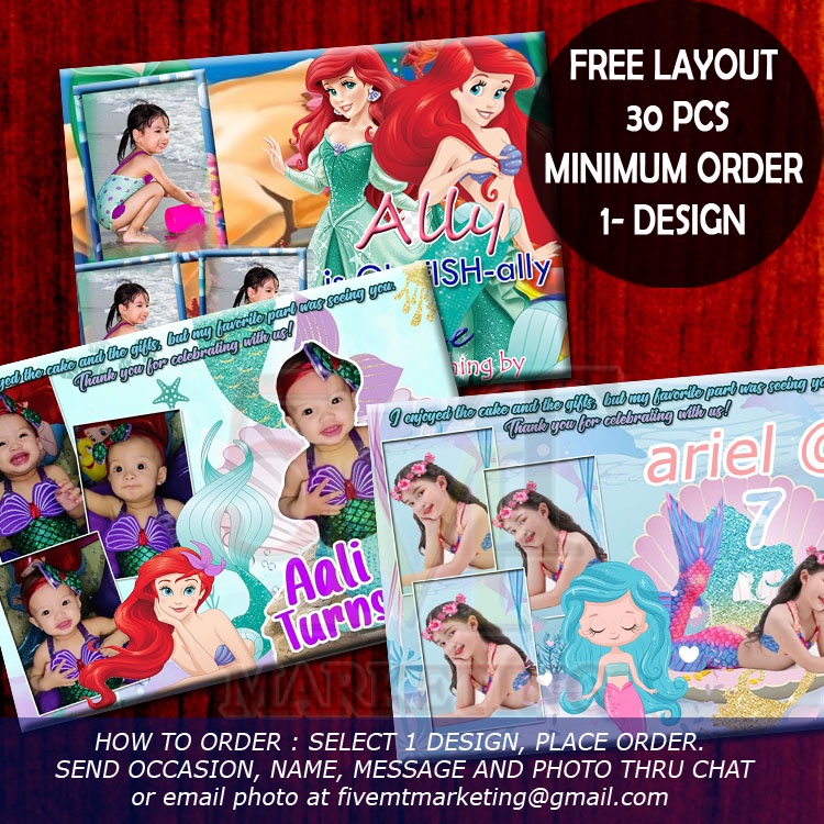Personalized Ref Magnet ATM Size Mermaid Magnets Party Favor Giveaways ...