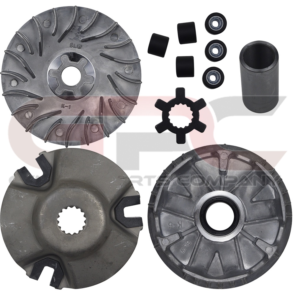 GPC CVT Complete Front Drive Face / Driven Face Pulley Set Yamaha Mio