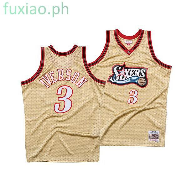 gold allen iverson jersey