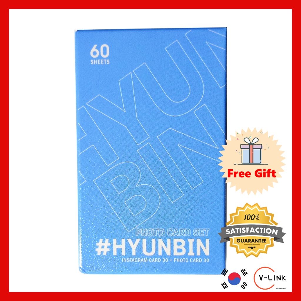 KOREAN ACTOR HYUN BIN Special Photocard 60 Pcs set & Free Gift High