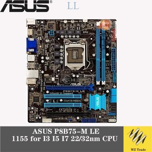 Original Motherboard For Asus P8b75 M Le Lx Plus Ddr3 Lga 1155 For I3 I5 I7 2232nm Cpu 32gb B75 9982