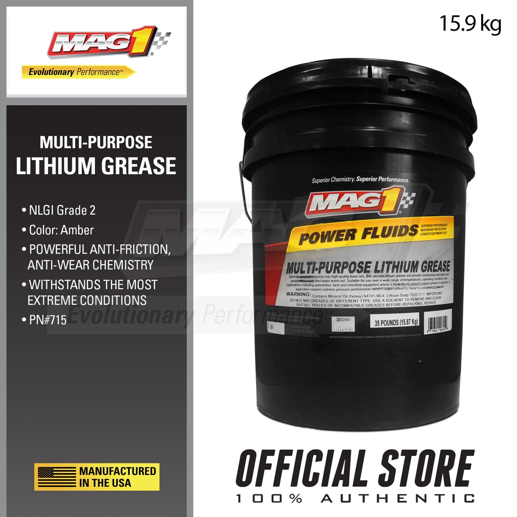 MAG 1 MultiPurpose EP2 Lithium Grease 35lbs (15.8kg) Pn 715 (Clearance