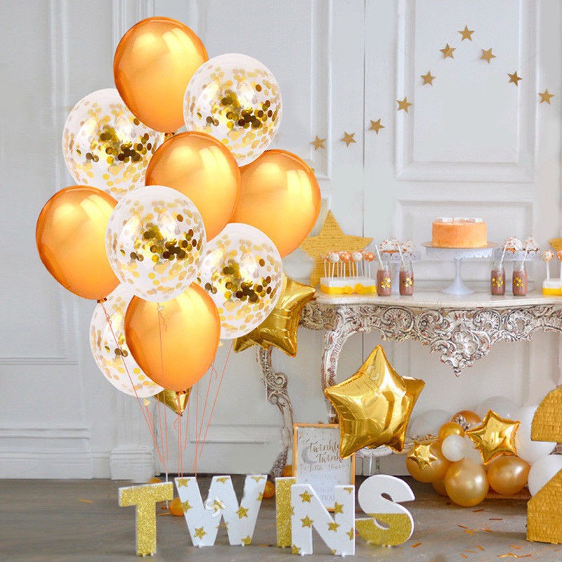 10Pcs/12Pcs Set Confetti Latex Balloon For Baby Shower Birthday Wedding Proposal Party