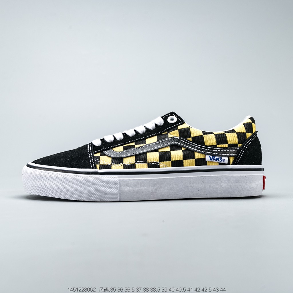 plaid vans yellow