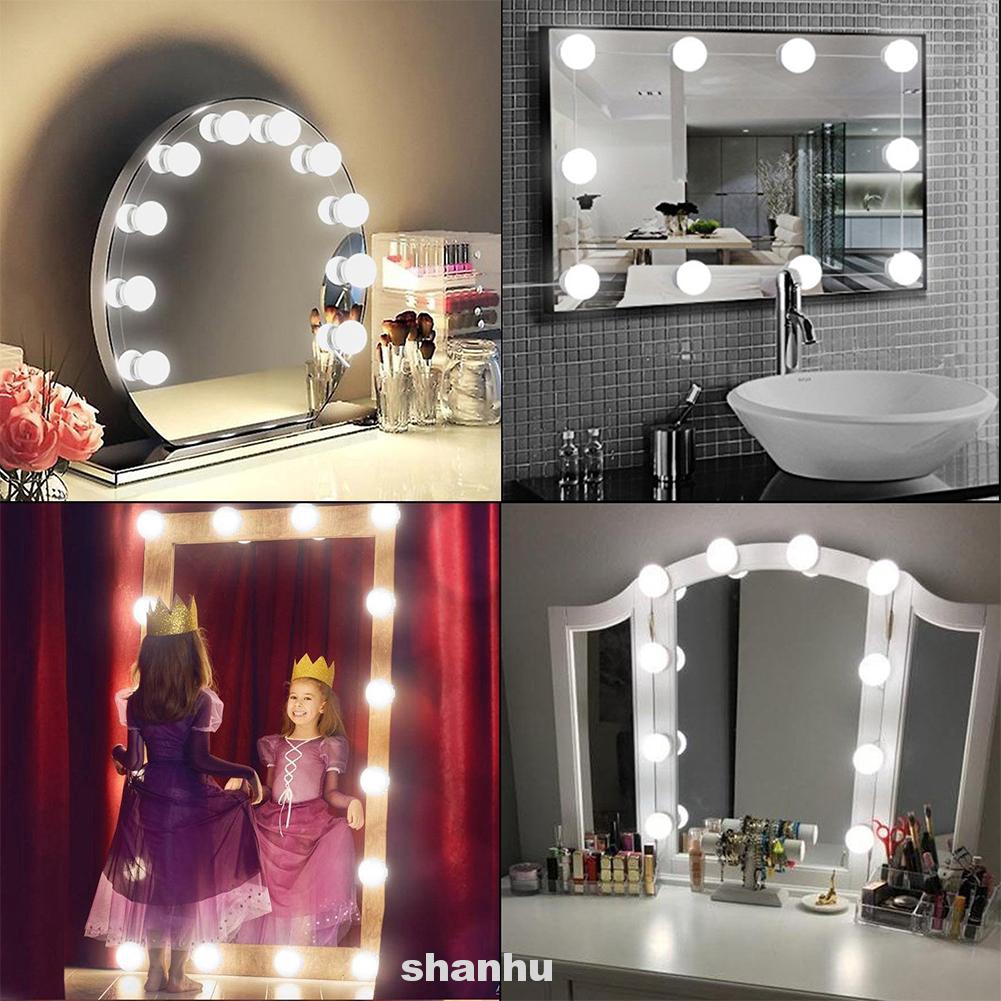 Home Bedroom Bathroom Dressing Table Hollywood Style Led Vanity Mirror Lights Shopee Philippines