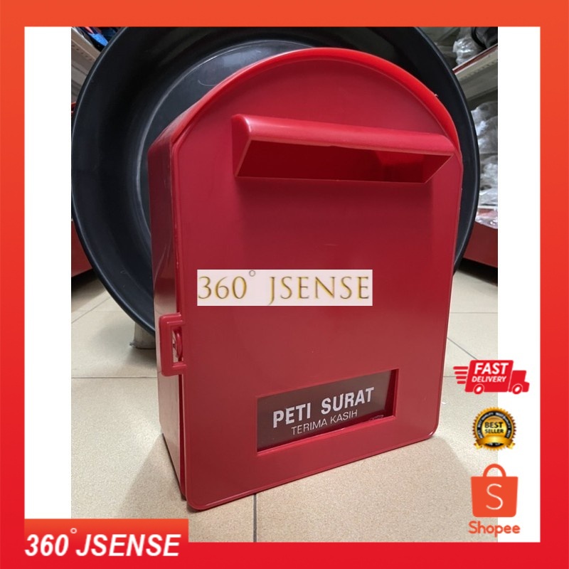 PVC Red Post Letter Box / Plastic Mail Box / Peti Surat Plastik
