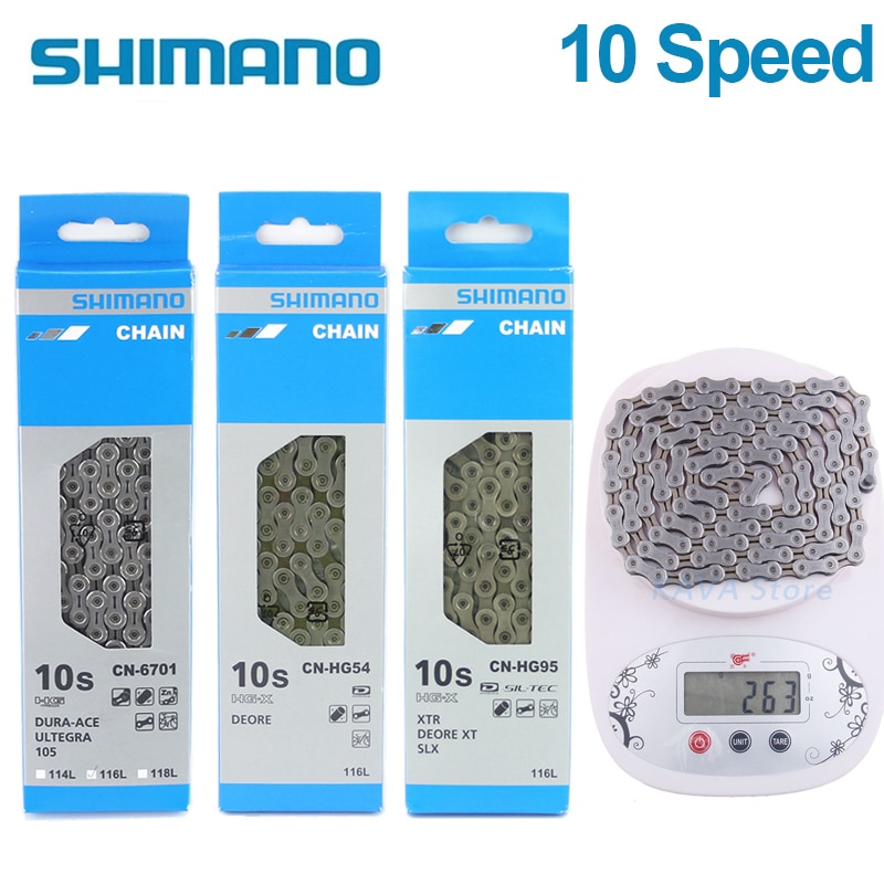 Shimano 10 Speed Bicycle Chain Deore Hg54 Hg95 Hg4601 Cn 6701 11v Mtb Chain 114l 116 Links Road Mountain Bike 10s Chains Shopee Philippines