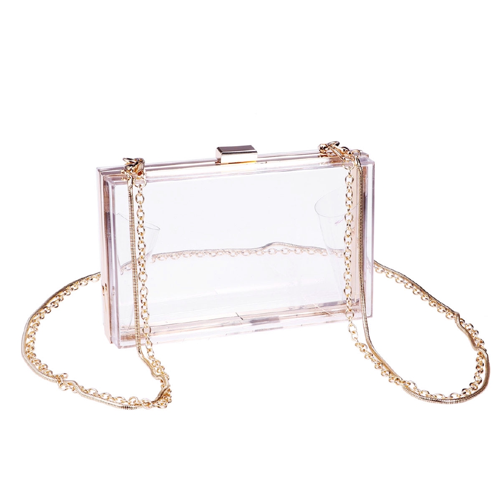 clear box clutch purse