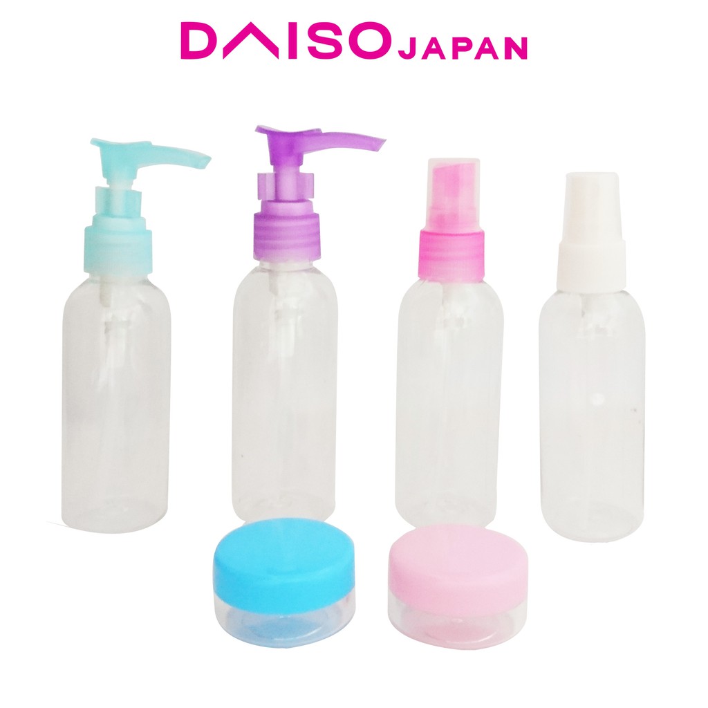 Daiso 6pc Colored Travel Bottle Set Shopee Philippines