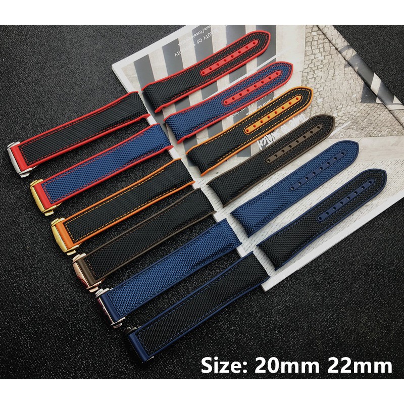 Rubber Silicone Watch Bracelets Nylon Watch band For Omega strap