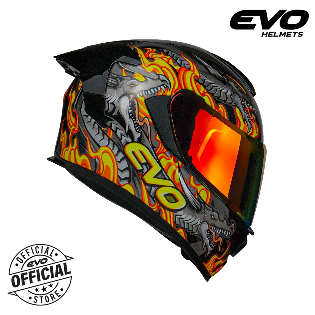 Evo Gt Pro Hydra Full Face Dual Visor Helmet With Free Clear Lens 3 800