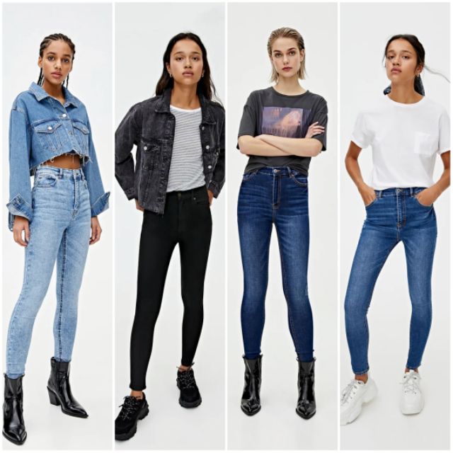 pull and bear high waisted jeans