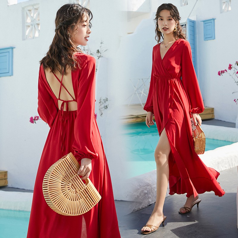 sexy red holiday dress
