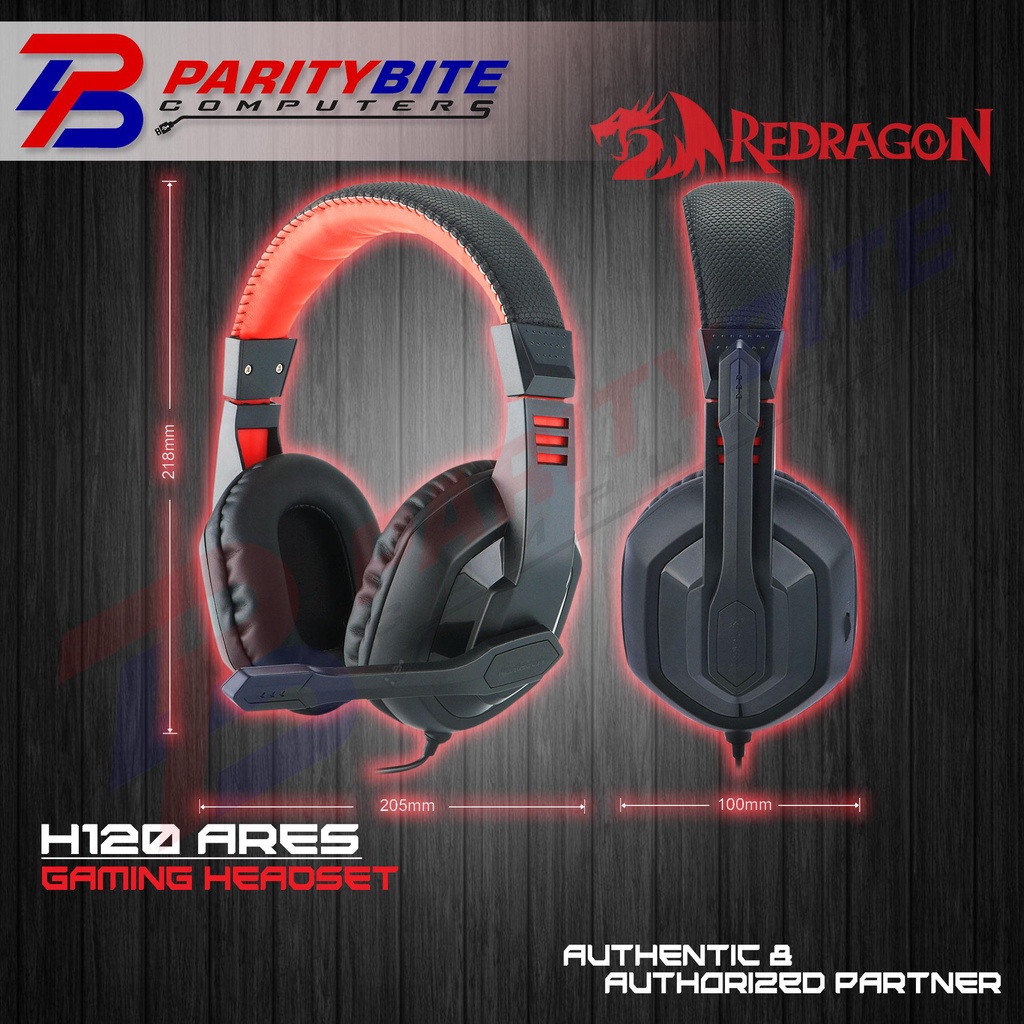 Redragon H120 Ares Gaming Headset, Wired Over Ear PC Gaming Headphones with Mic Builtin Noise