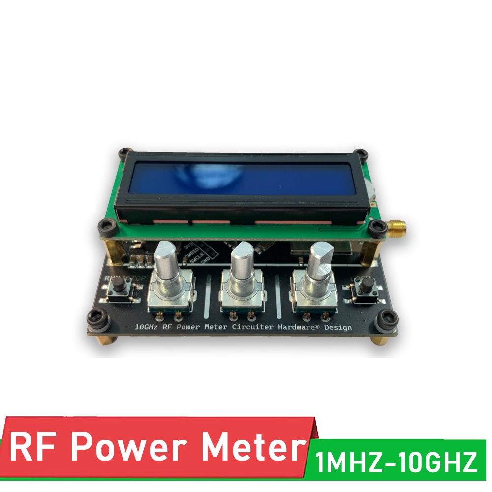 1MHz10GHz RF Power Meter Digital display AD8317 Logarithmic Detection Radio Frequency Power