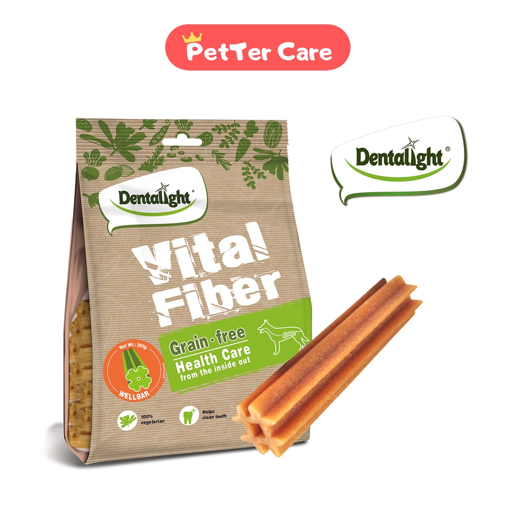 Vital Fiber GrainFree Dog Treats 3 inch 360g Bag Dental Dog Chews by