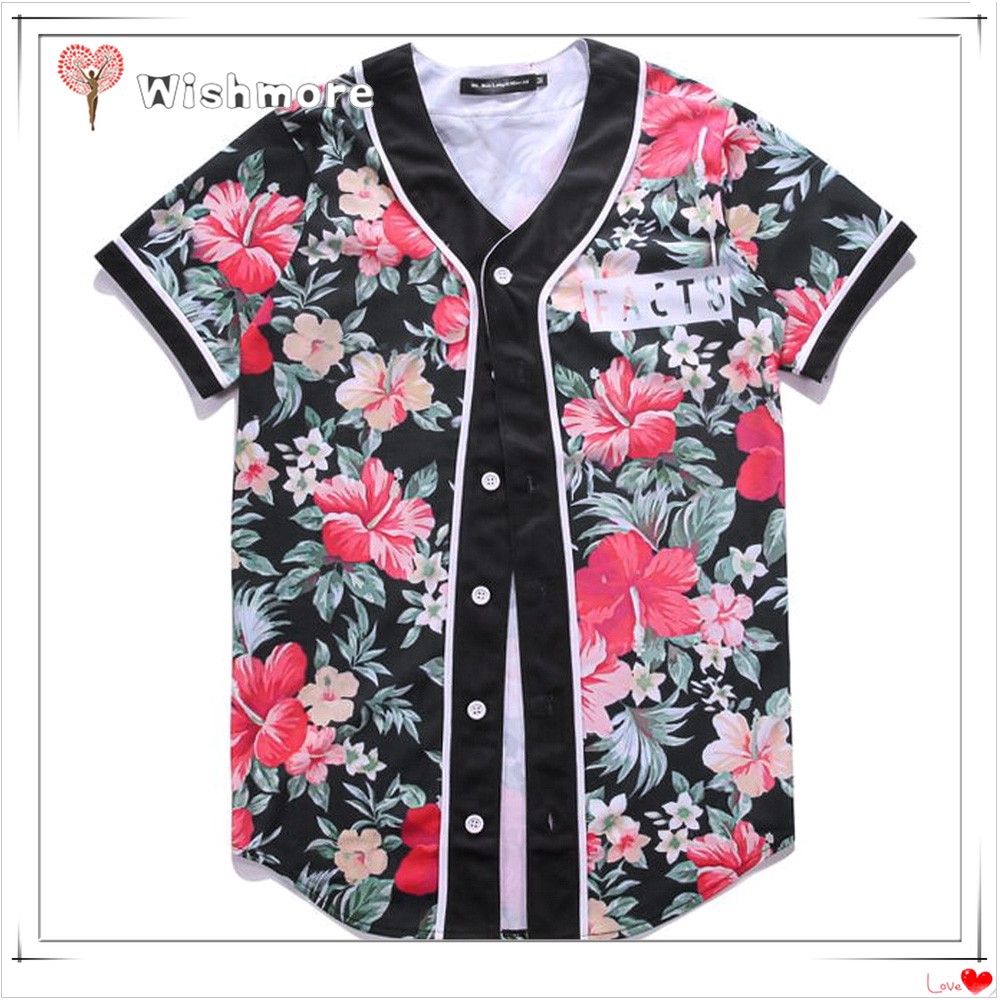 floral baseball jersey