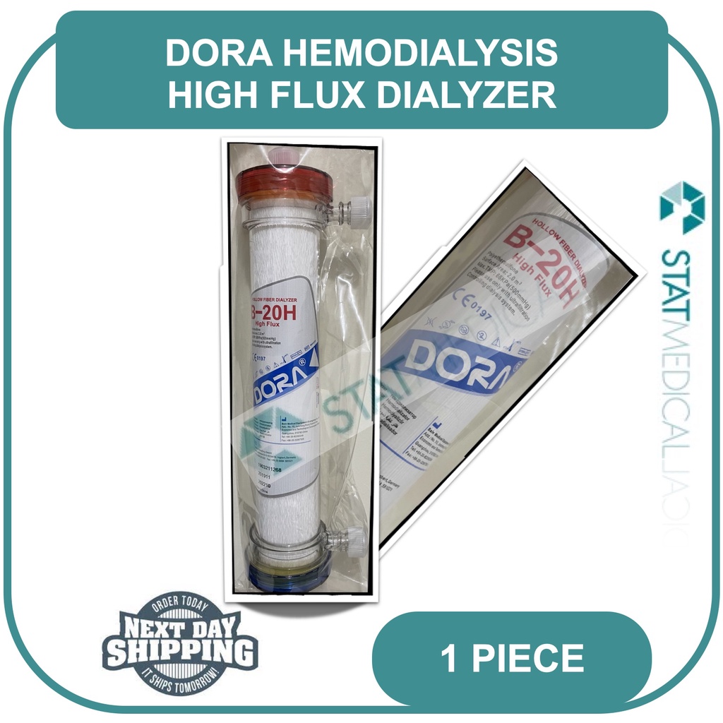 DORA HEMODIALYSIS B20H HIGH FLUX HOLLOW FIBER DIALYZER [1 piece] EXP
