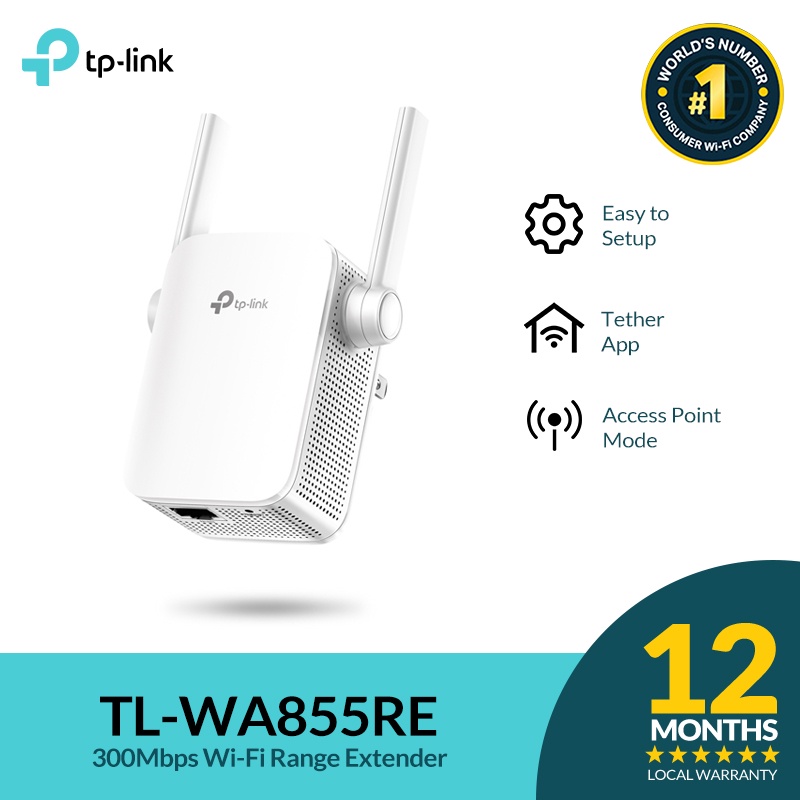 TpLink TLWA855RE 300Mbps WiFi Signal Extender Access Point Mode