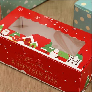 QJOQ.PH | Christmas Eggyolk Cake Box Packaging S/M/L cupcakes boxes pastry gift boxes