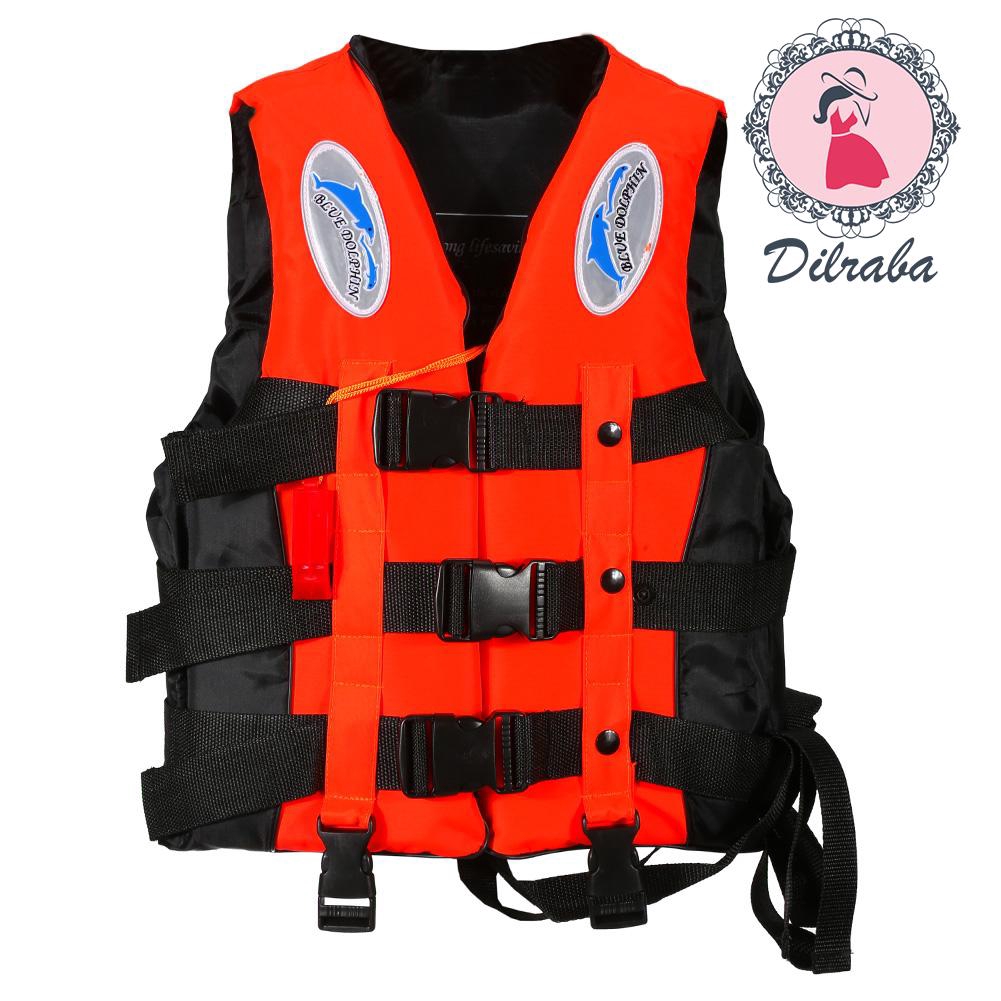 [FAST/STOCK]Polyester Adult Life Jacket Swimming Boating(Blue S