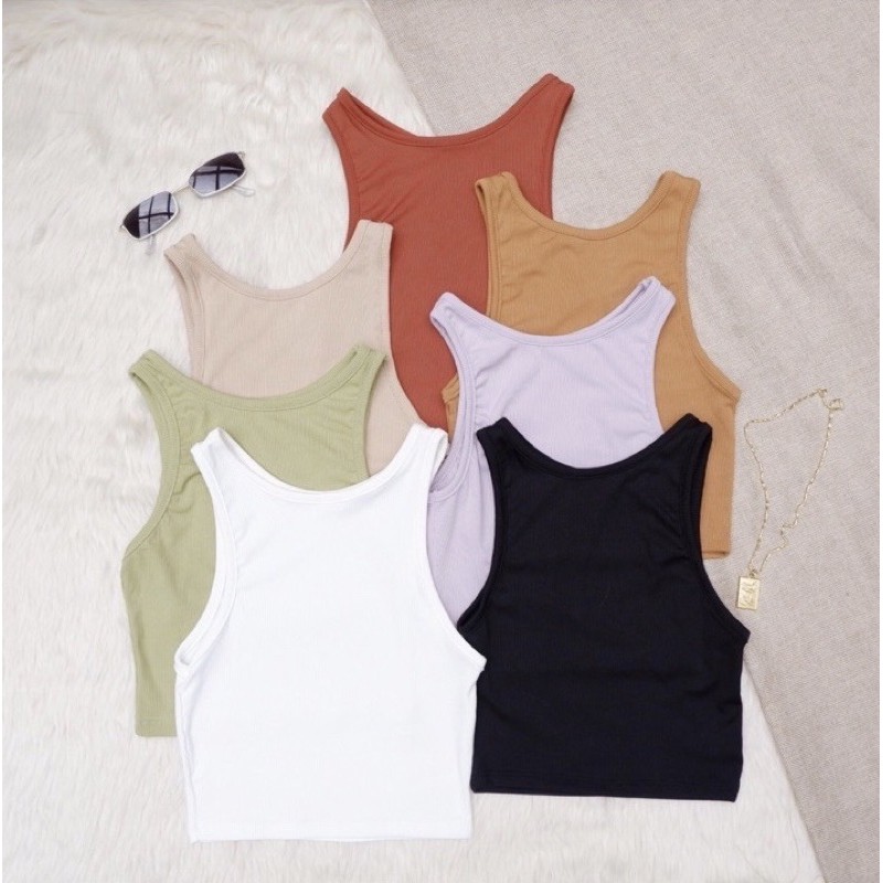 Zara Dupe Ribbed Racerback Tank Top (NEW COLORS) | Shopee Philippines