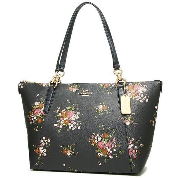 coach floral tote