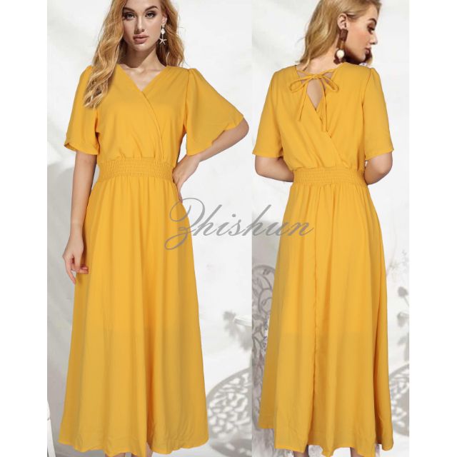 chiffon dress v neck