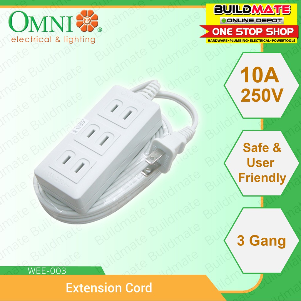 Omni extension cord 3 gang wee003 •buildmate• BeeCost