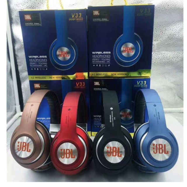 Vooruitzien holte Ringlet JBL wireless Bluetooth headset V33 stereo headphone | Shopee Philippines