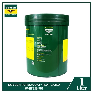 Boysen Permacoat Flat Latex White 1L B-701 | Shopee Philippines