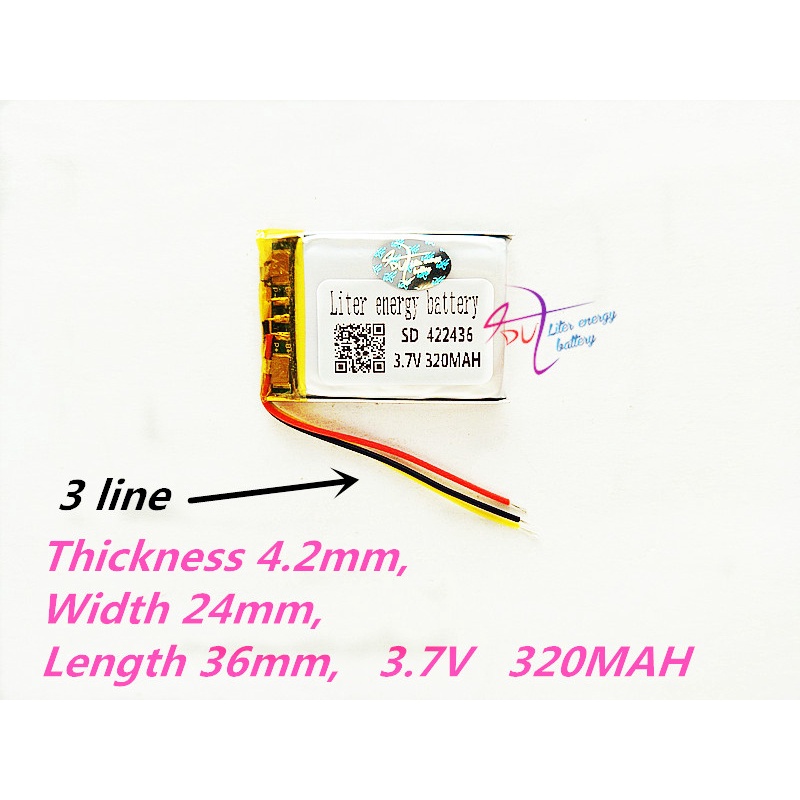 3.7V 1200mAh 903040 Lithium Polymer Ion Rechargeable Battery Lithium Polymer Li-Po Battery for MP4 GPS MP3 Bluetooth Stereo DIY Gift 