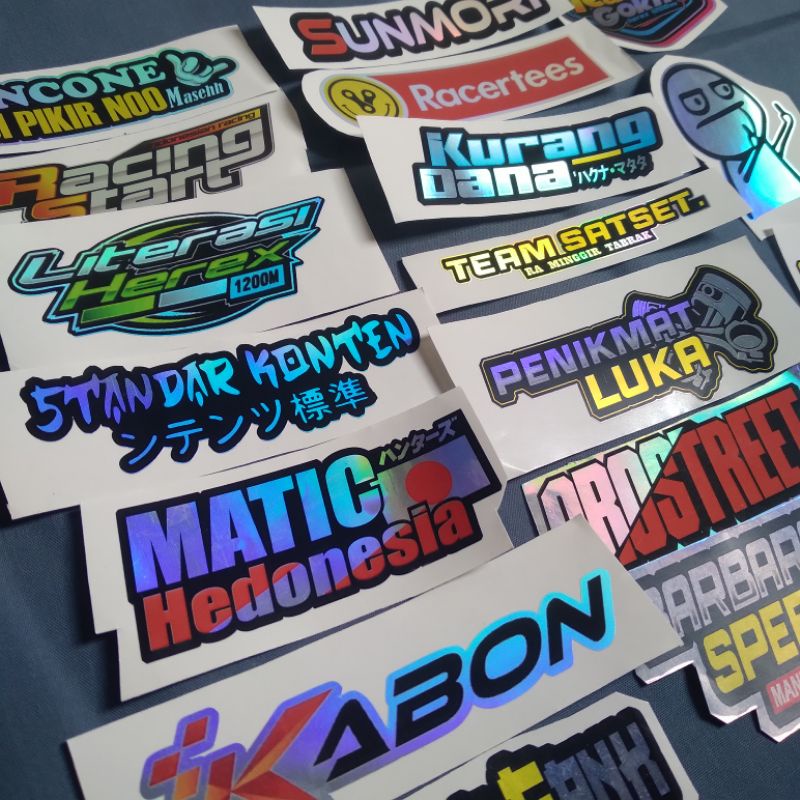 Can CUSTOM Design Motorcycle Racing Stickers Anti Water Hologram Name