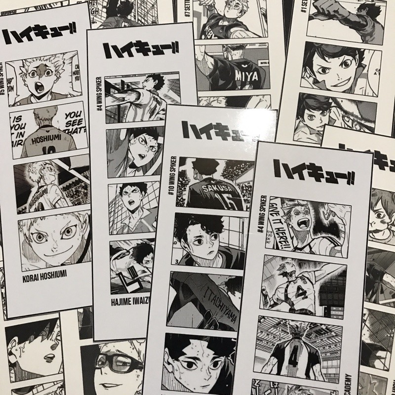 haikyuu anime filmstrip bookmarks 4 pcs shopee philippines