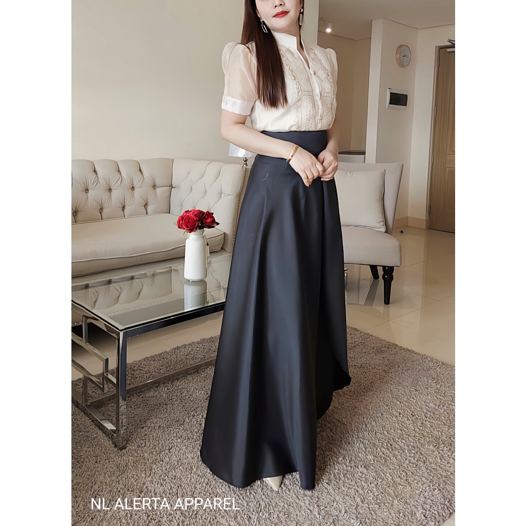 MODERN FILIPINIANA LONG SKIRT FOR WOMEN | ubicaciondepersonas.cdmx.gob.mx