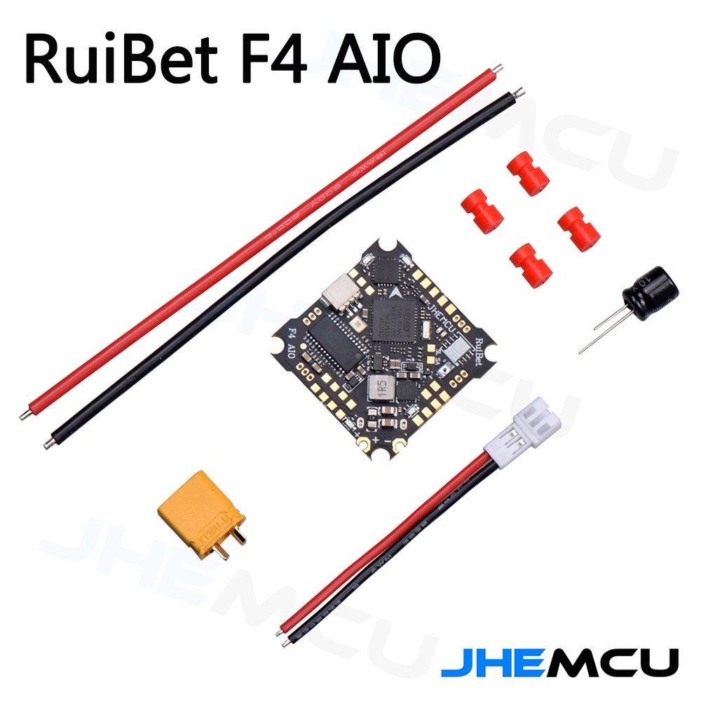 JHEMCU RuiBet F4 AIO MPU600 F411 Flight Controller BLHELIS 12A 4in1 ESC ...