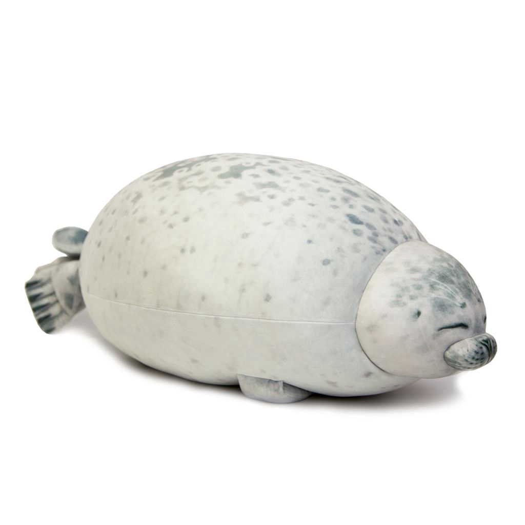 A, 30 Centimetri XSH Fluffy Plush Seal Pillow,Chubby Blob Seal Plush Animal Toy Cute Ocean Pillow Pet Stuffed Doll 