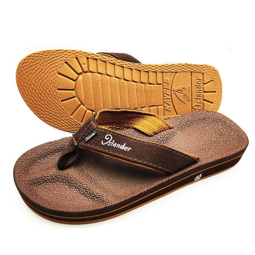 Islander Men's 'Brown/Brown' Authentic and Original slippers (Makapal ...