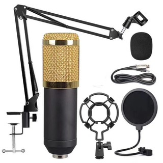 BM-800 Set Condenser Computer Audio/KTV 3.5mm Wired Sound Recording Condenser Microphone Mic