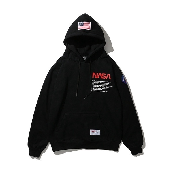 hooded nasa pullover windbreaker