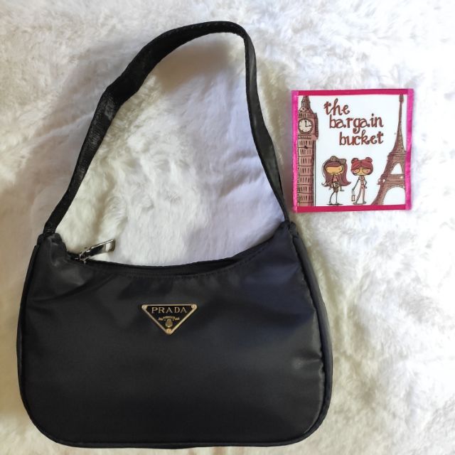 prada baguette bag black