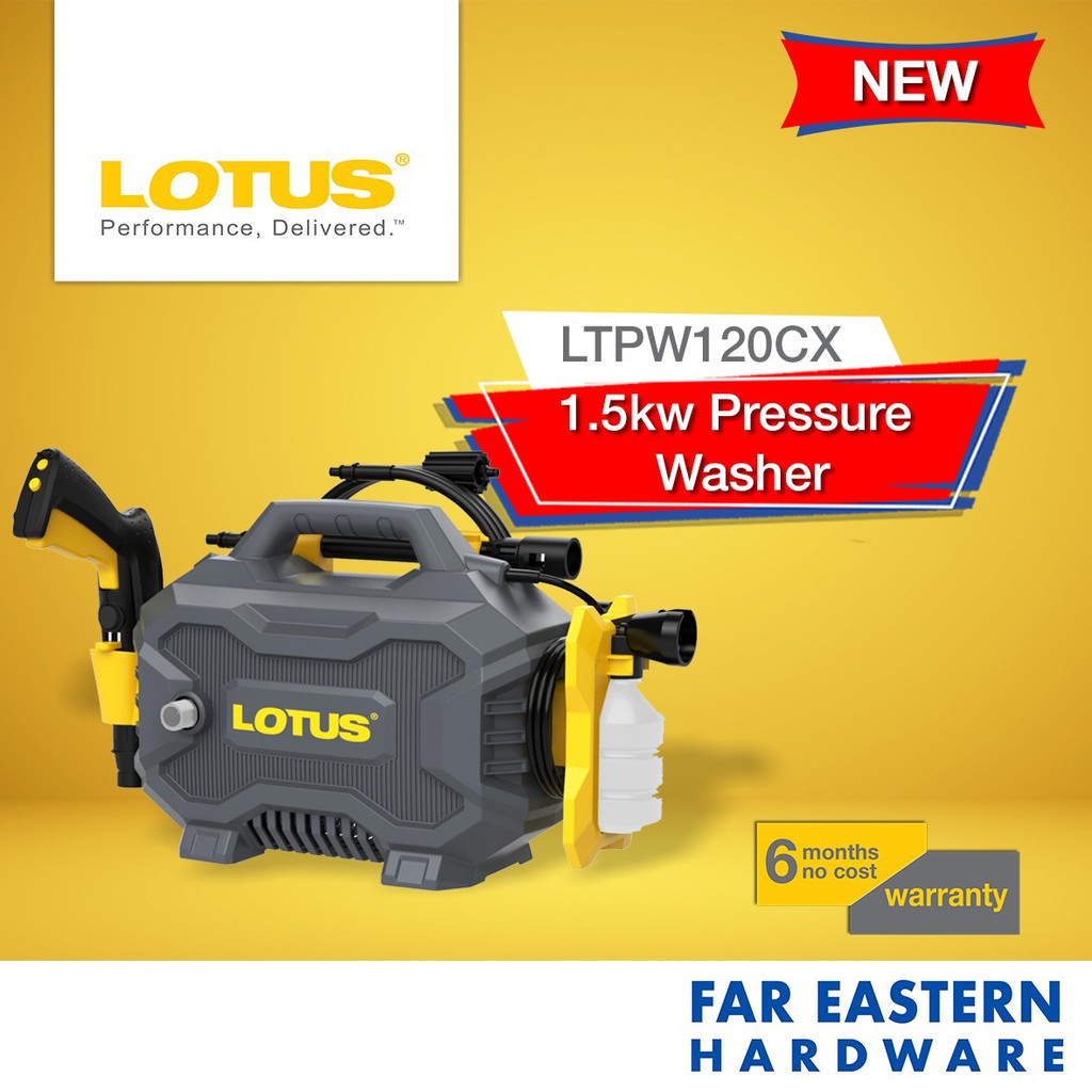 LOTUS Pressure Washer 1500watts 120 Bar LTPW120CX Self Priming LTPW