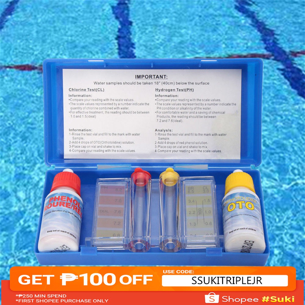 1 Set PH Chlorine Water Quality Test Kit Shopee Philippines