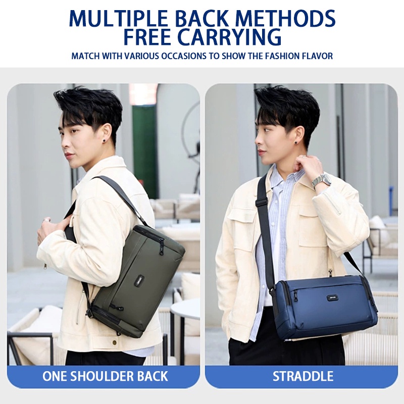 Men's Outdoor Leisure Simple Fashion Single Shoulder Satchel Large Capacity Crossbody Bag